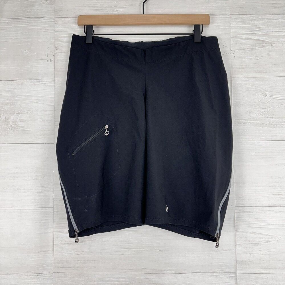 Assos Rally Cargo‎ Cycling Shorts Women XL Black Mountain Bike Side Zip Off Road